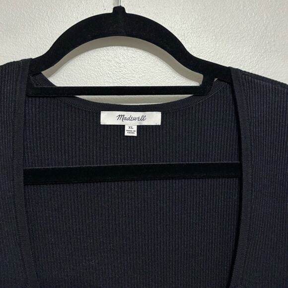 Madewell Long-Sleeve Knit Midi Dress in Black - Size XL - Picture 4 of 6